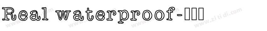 Real waterproof字体转换